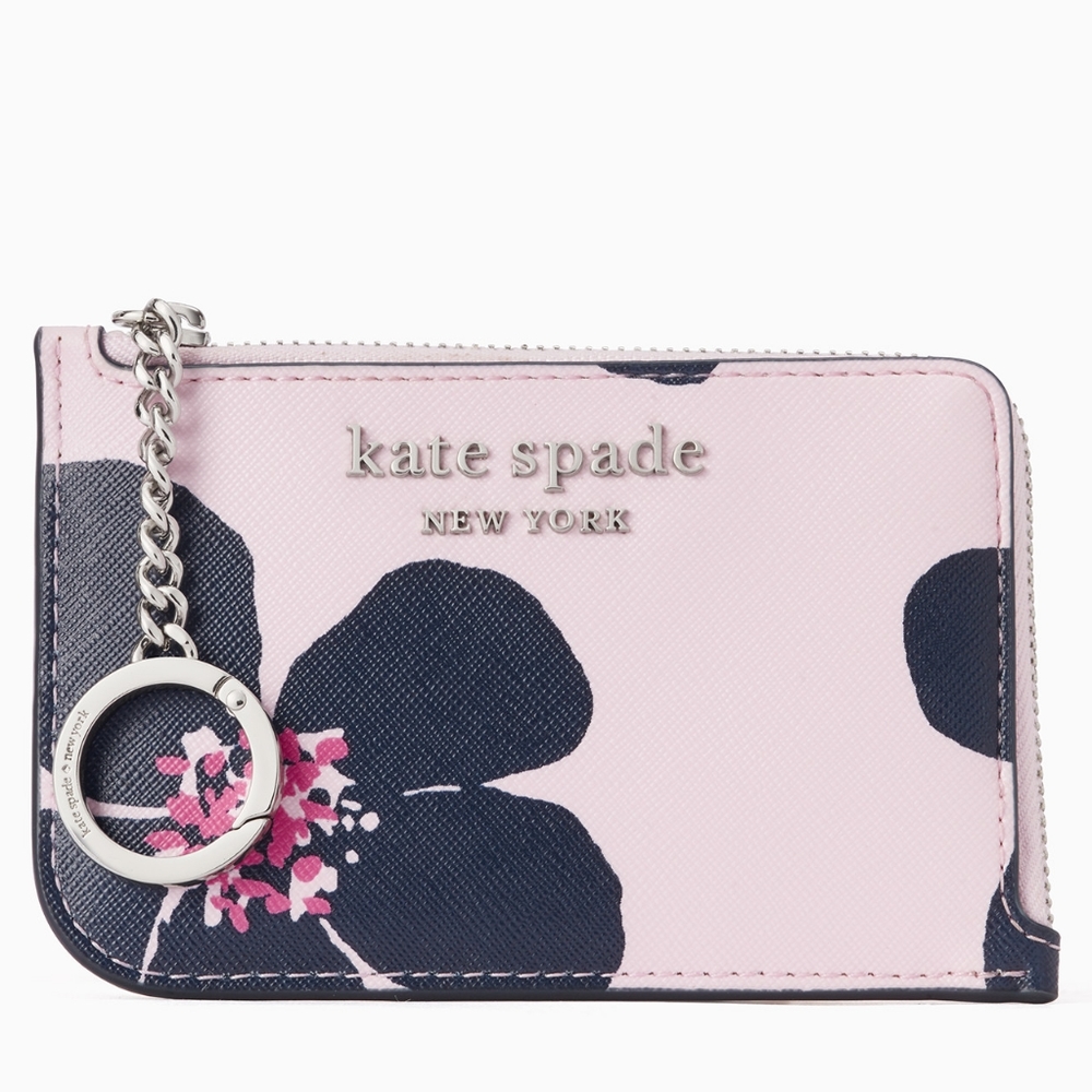 Kate Spade cameron grand flora med l-zip card